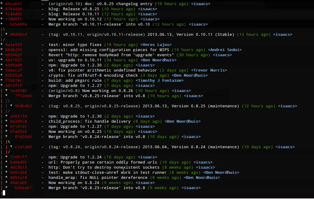 git log color screenshot 1