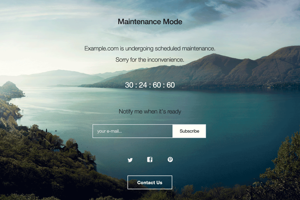 Activate maintenance mode manually in wordpress matoski